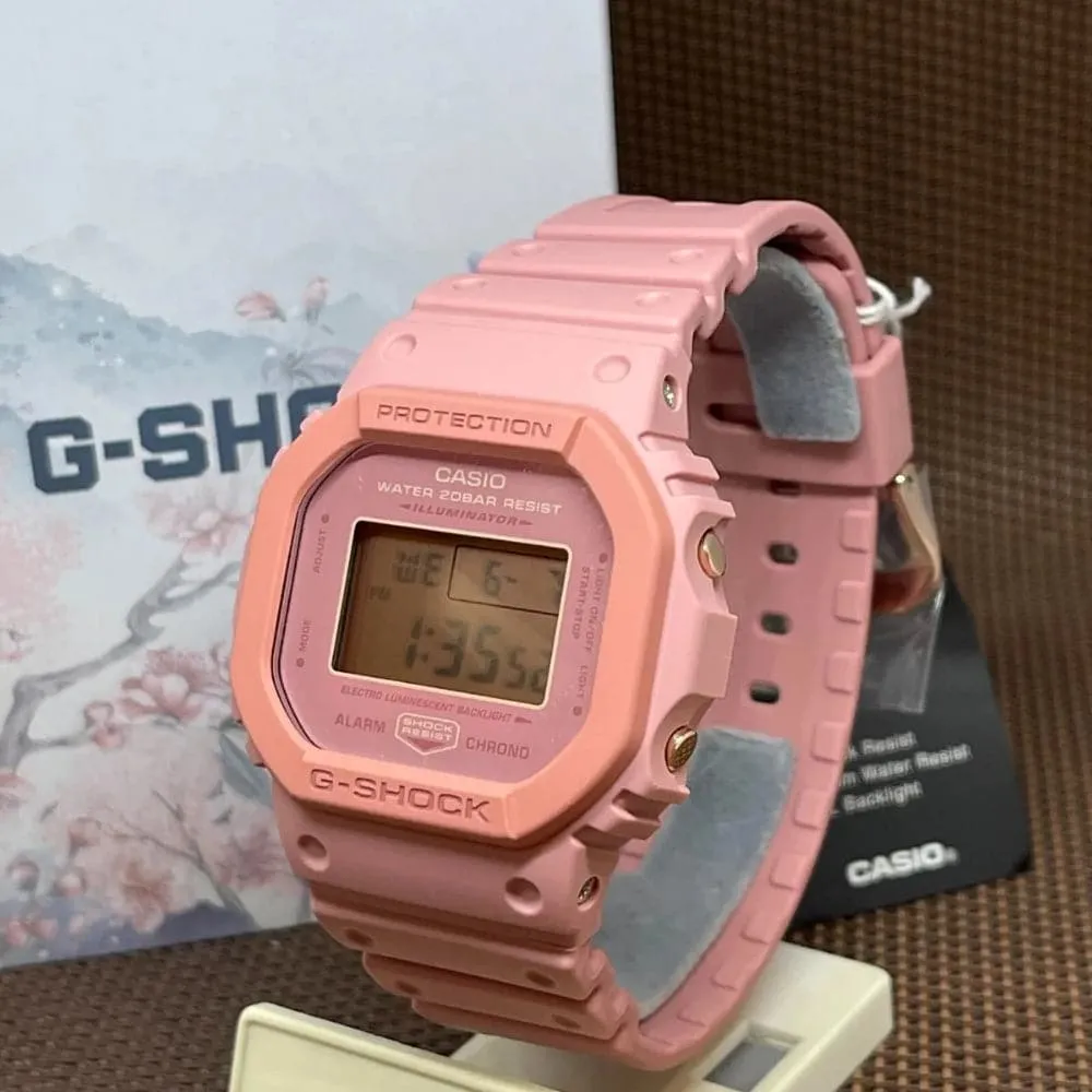 Casio G-Shock Digital Pink Resin Strap Women Watch DW-5610SL-4A4DR