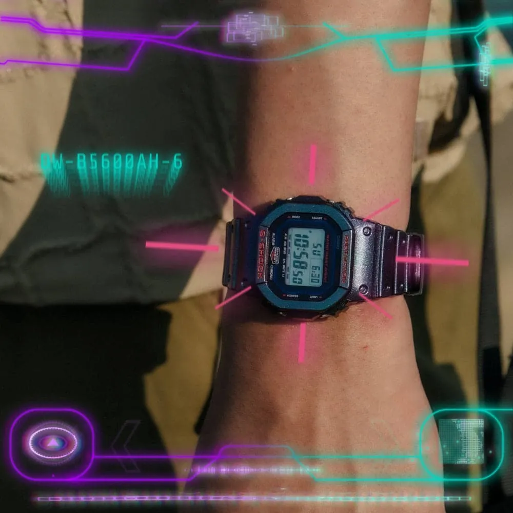 Casio G-Shock Digital Purple Resin Strap Unisex Watch DW-B5600AH-6DR