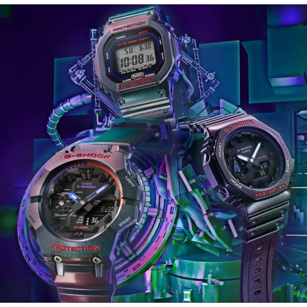 Casio G-Shock Digital Purple Resin Strap Unisex Watch DW-B5600AH-6DR