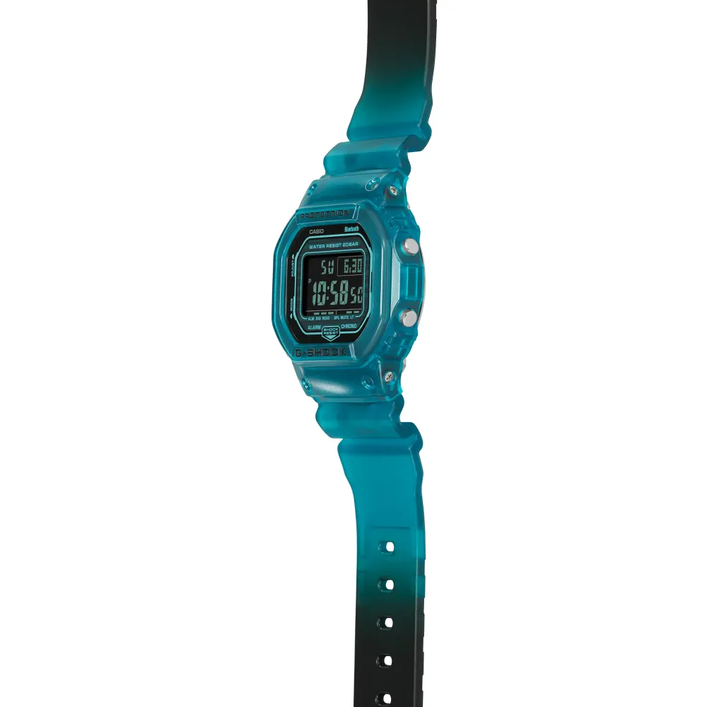 Casio G-Shock Digital Transparent Color Resin Strap Men Watch DW-B5600G-2DR