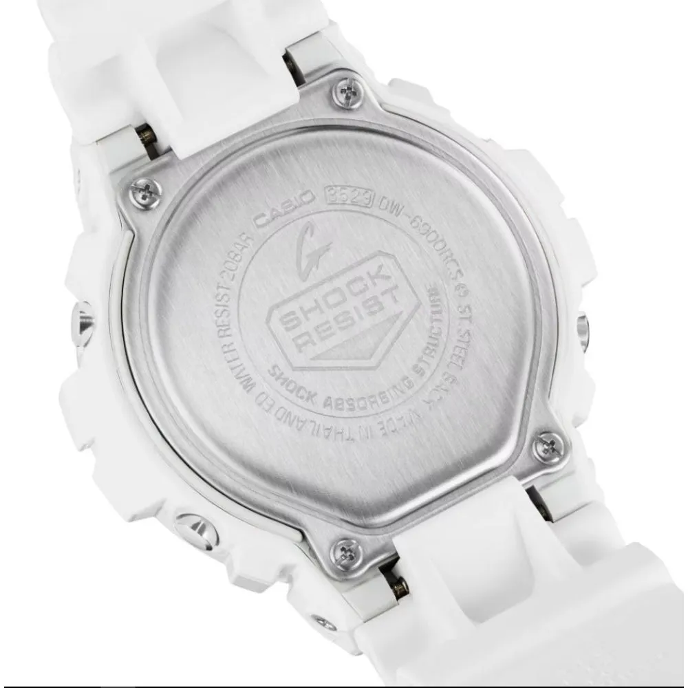 Casio G-Shock Digital White Resin Strap Unisex Watch DW-6900RCS-7DR-P