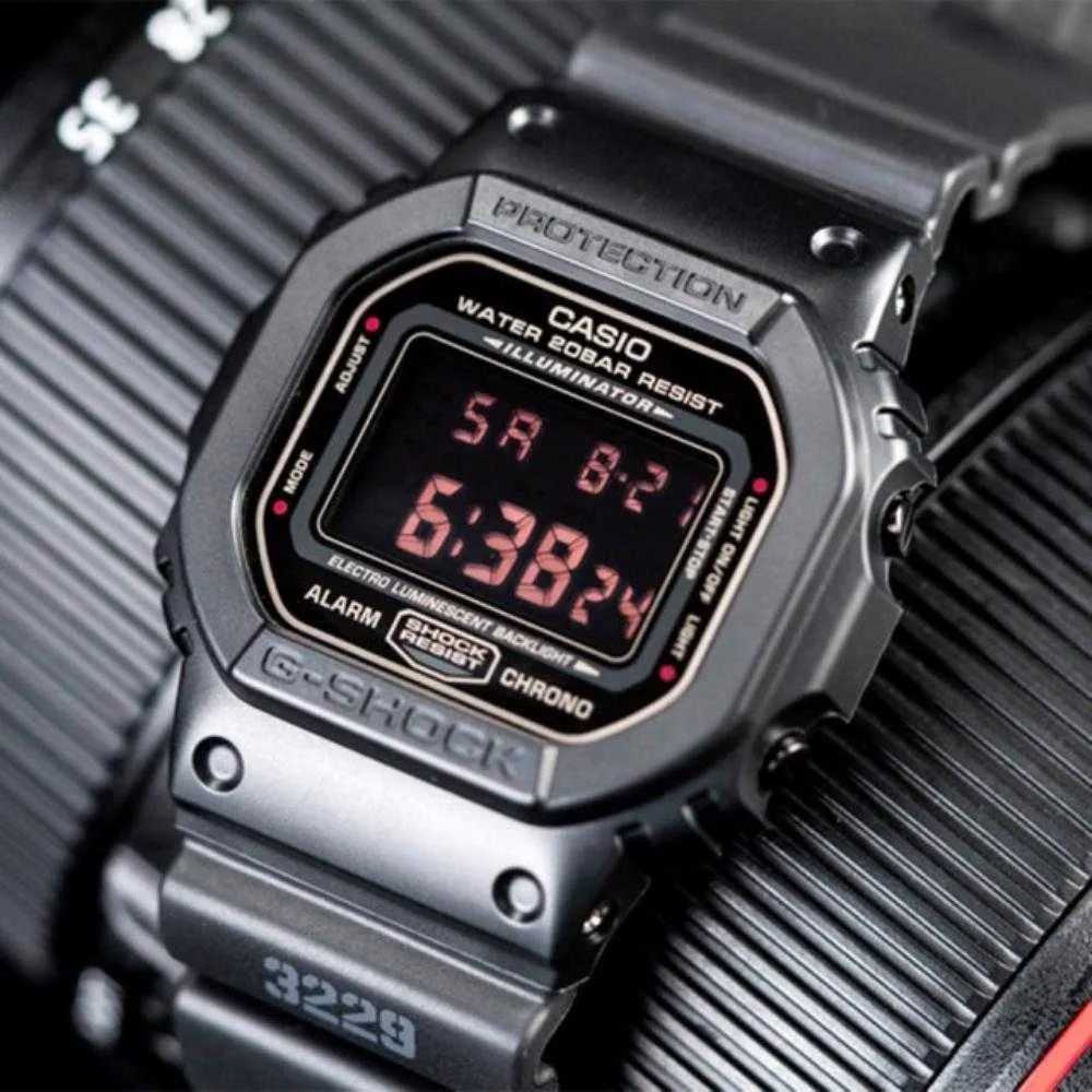 CASIO G-SHOCK DW-5600MS-1DR DIGITAL QUARTZ BLACK RESIN MEN'S WATCH