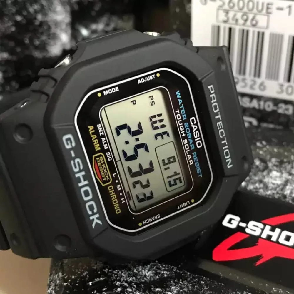 CASIO G-SHOCK G-5600UE-1DR-P BLACK RESIN STRAP MEN WATCH