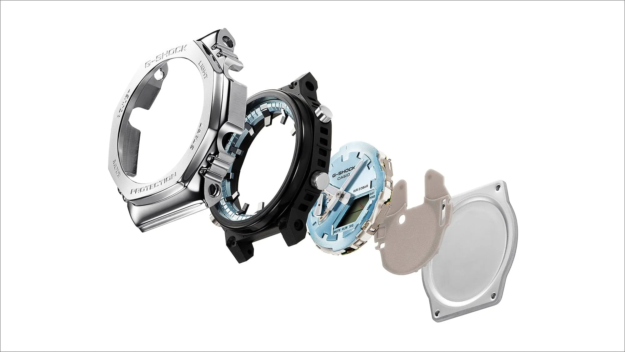 Casio G-Shock G-Steel White Dial Watch GM-2110D-7ADR