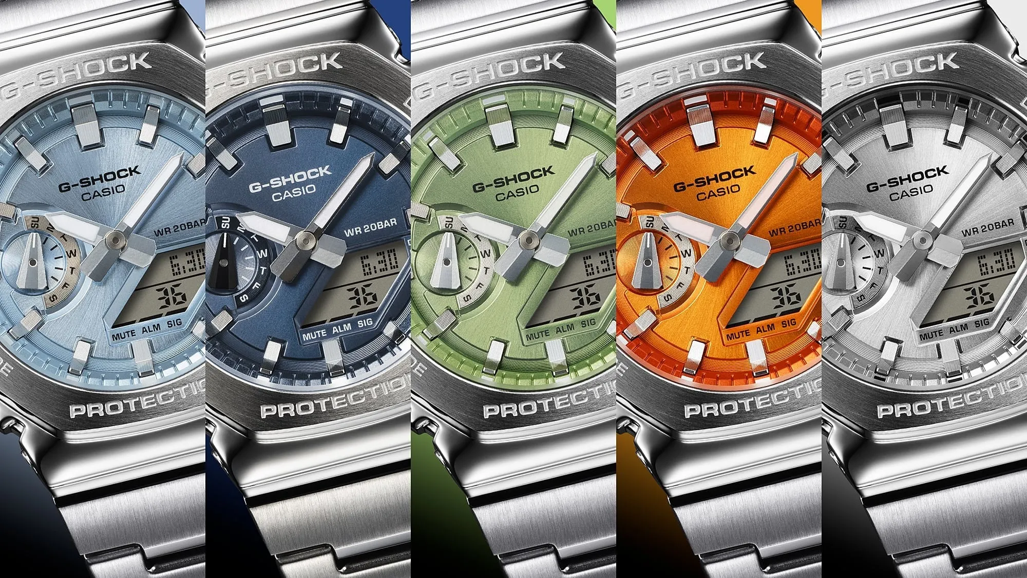 Casio G-Shock G-Steel White Dial Watch GM-2110D-7ADR