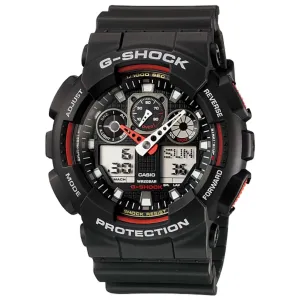 CASIO G-SHOCK GA-100-1A4DR DIGITAL QUARTZ BLACK RESIN MEN'S WATCH
