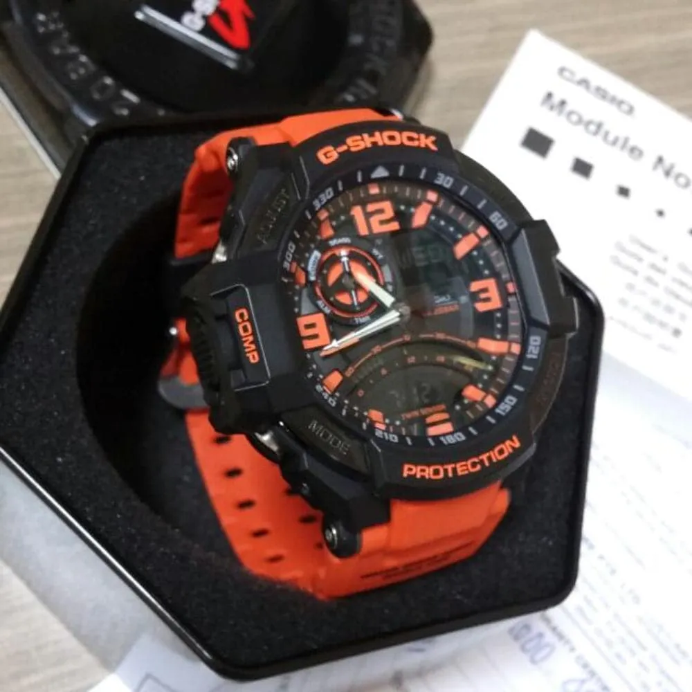 Casio G-Shock GA-1000-4ADR Orange Resin Master of G - Air Gravitymaster Men's Watch