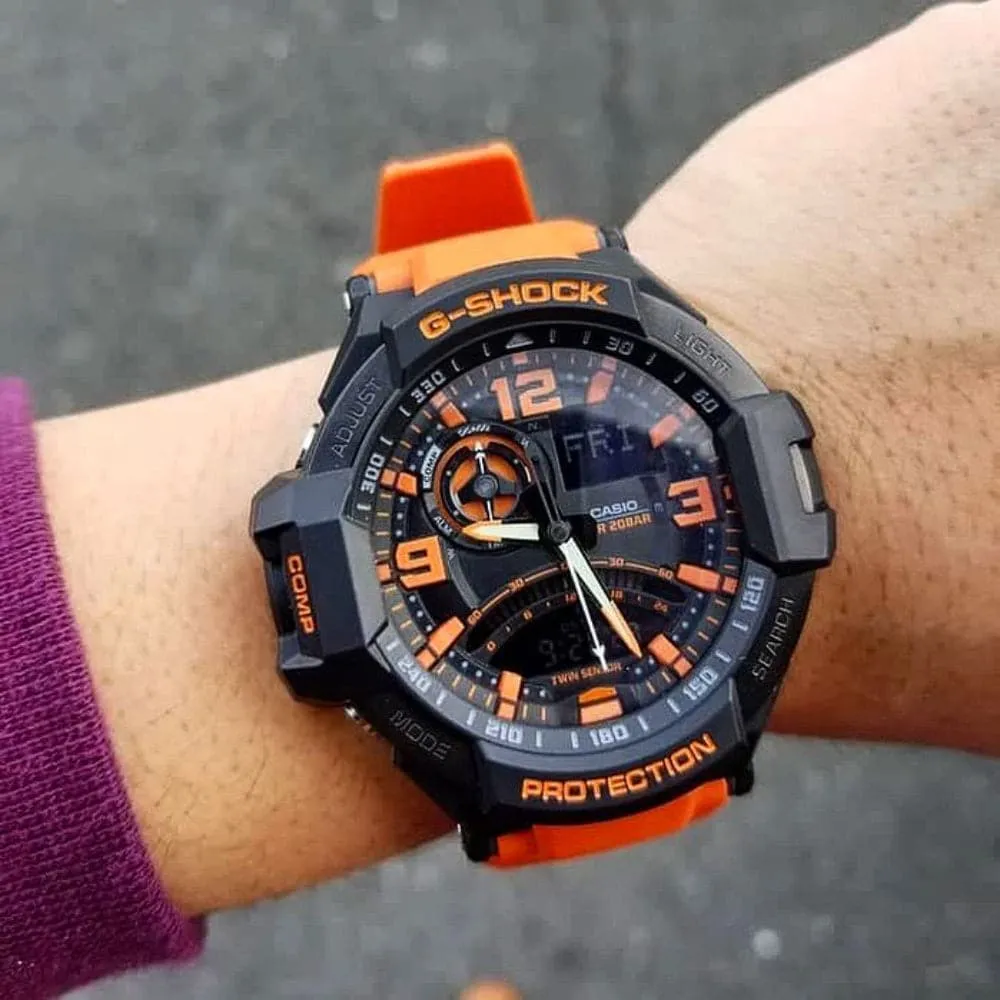 Casio G-Shock GA-1000-4ADR Orange Resin Master of G - Air Gravitymaster Men's Watch