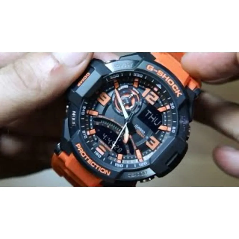 Casio G-Shock GA-1000-4ADR Orange Resin Master of G - Air Gravitymaster Men's Watch