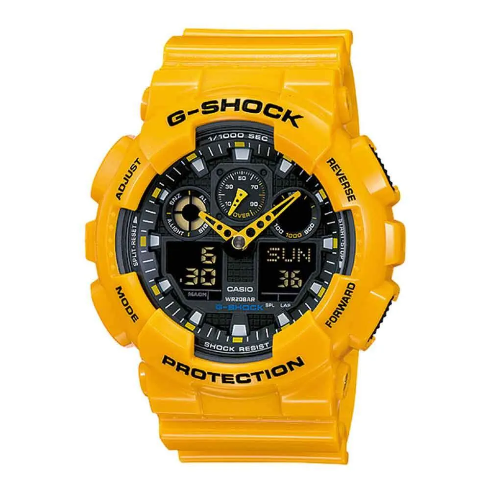 CASIO G-SHOCK GA-100A-9ADR-P ANALOG-DIGITAL MEN'S WATCH