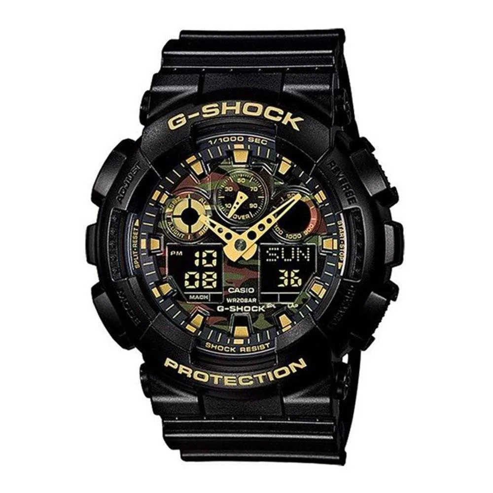 CASIO G-SHOCK GA-100CF-1A9DR DIGITAL QUARTZ BLACK RESIN MEN'S WATCH