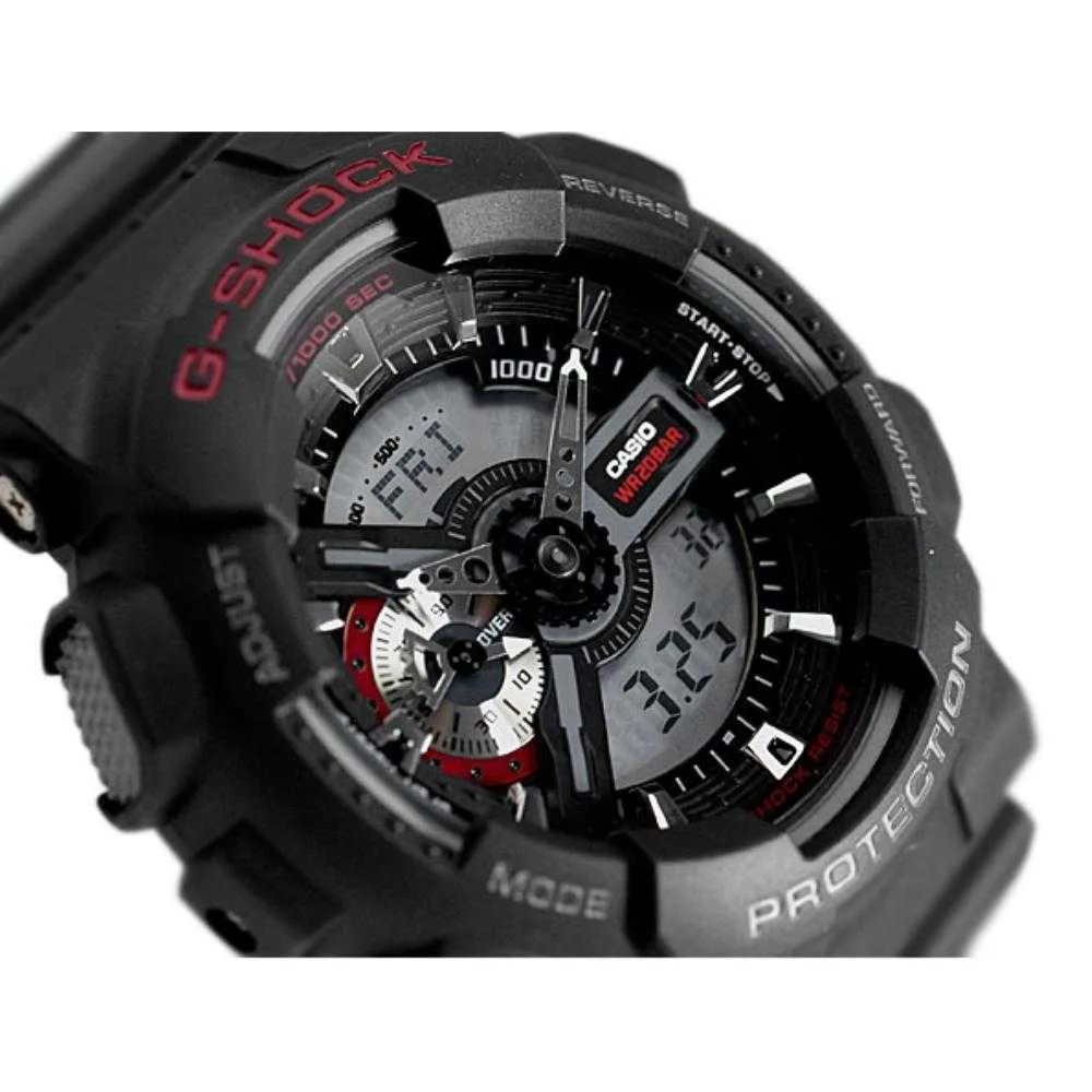 CASIO G-SHOCK GA-110-1ADR DIGITAL QUARTZ BLACK RESIN MEN'S WATCH