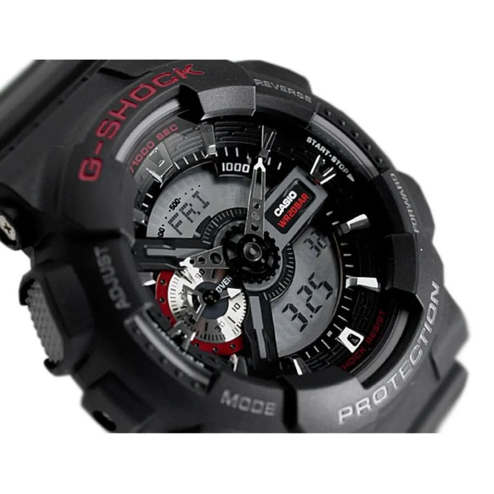 CASIO G-SHOCK GA-110-1ADR-P DIGITAL QUARTZ BLACK RESIN MEN'S WATCH
