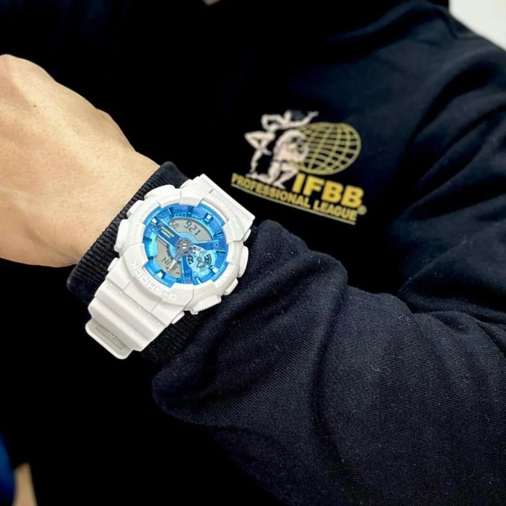 CASIO G-SHOCK GA-110AS SERIES BLUE GREEN DIAL RESIN STRAP WATCH