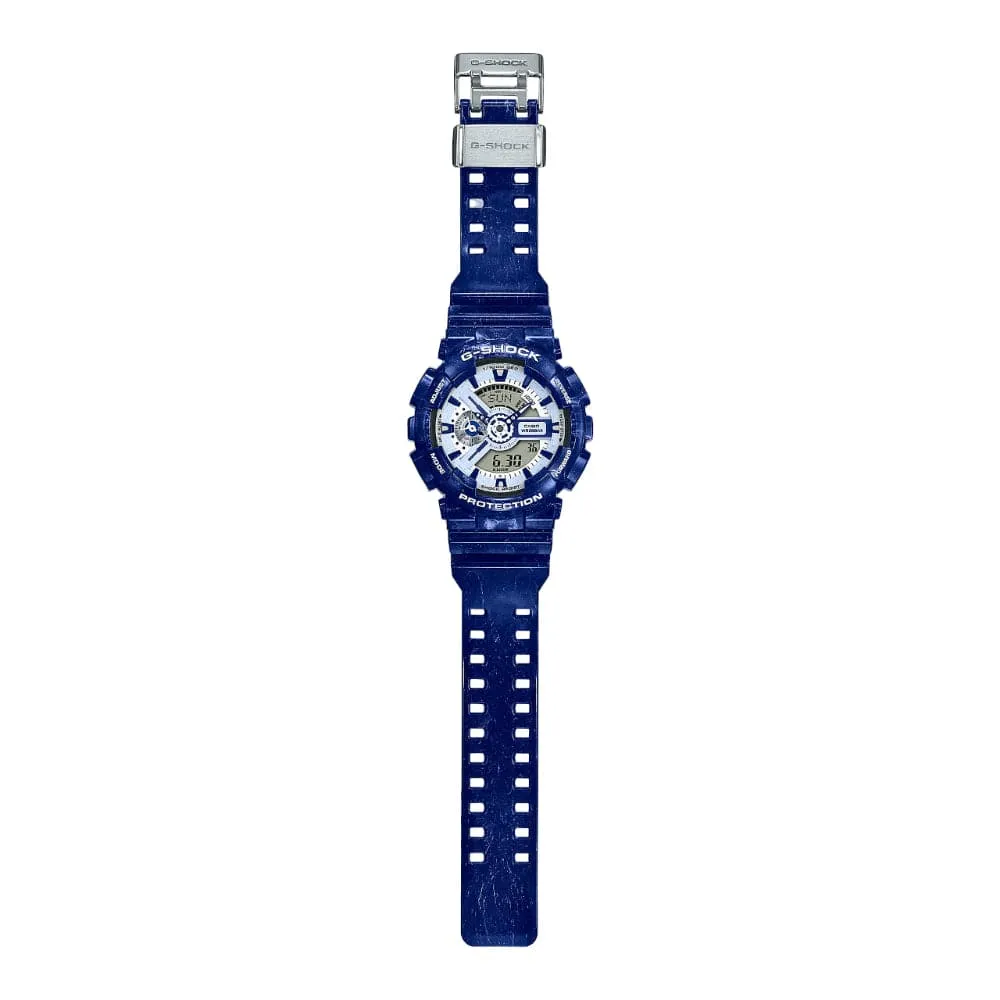 CASIO G-SHOCK GA-110BWP-2ADR-P BLUE RESIN UNISEX WATCH