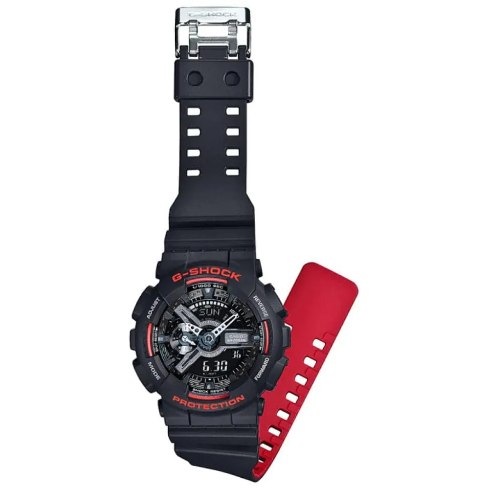 CASIO G-SHOCK GA-110HR-1ADR DIGITAL QUARTZ BLACK RESIN MEN'S WATCH