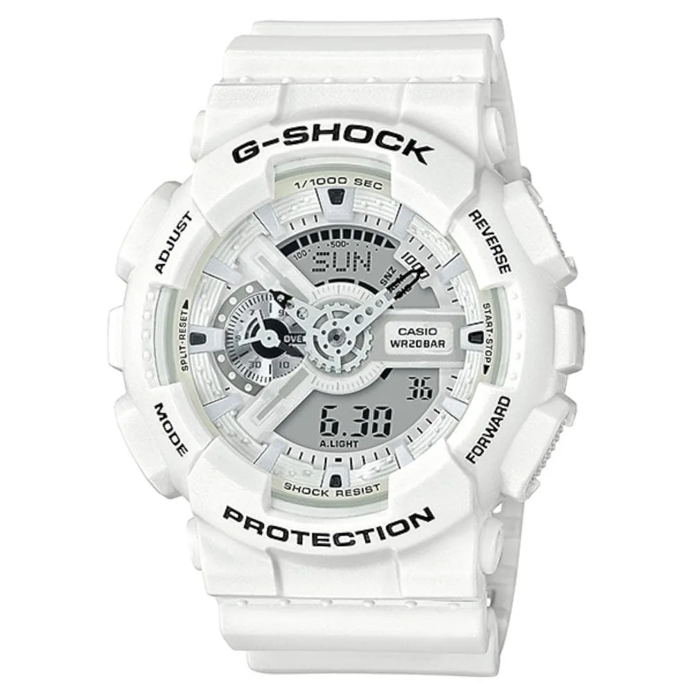 CASIO G-SHOCK GA-110MW-7ADR-P DIGITAL QUARTZ WHITE RESIN MEN'S WATCH