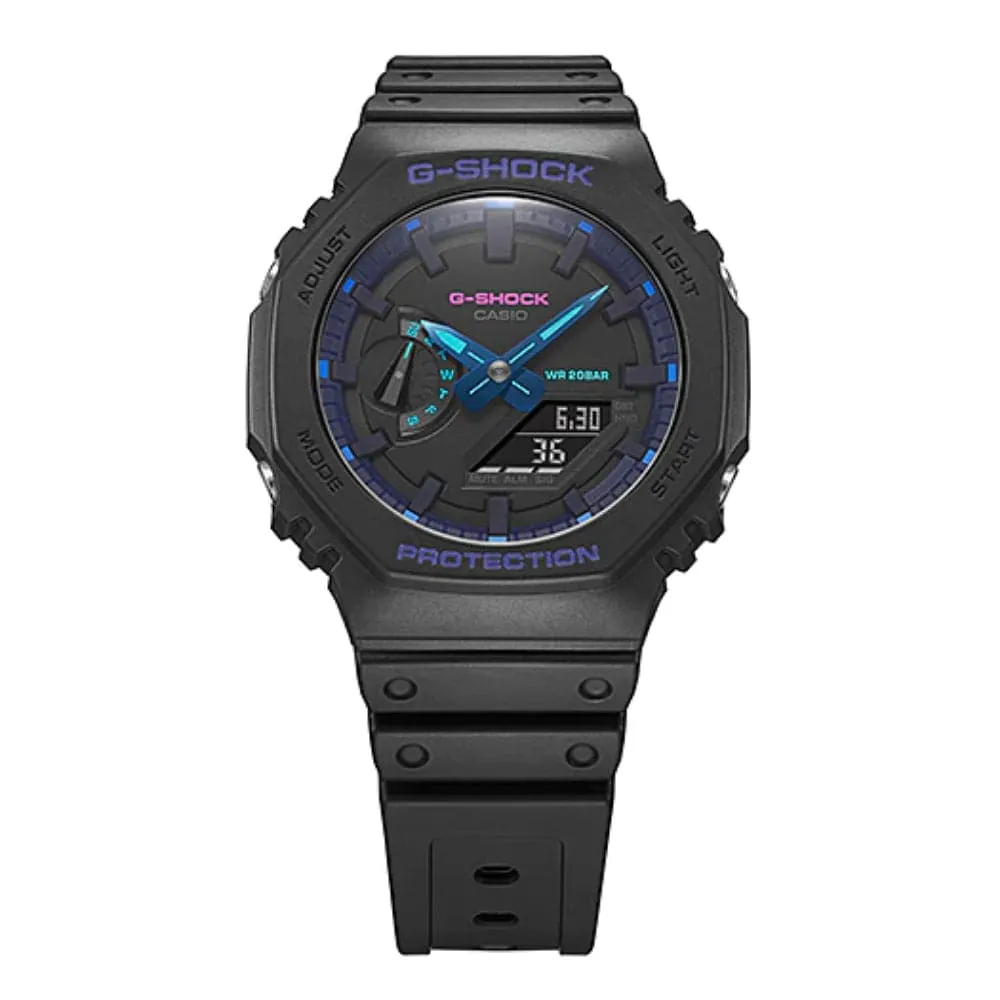 CASIO G-SHOCK GA-2100VB-1ADR BLACK RESIN STRAP MEN'S WATCH