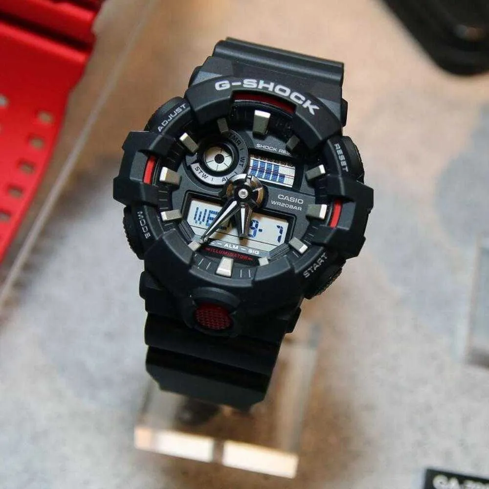 Casio G-Shock GA-700-1ADR Digital-Analog Black Resin Strap Men's Watch
