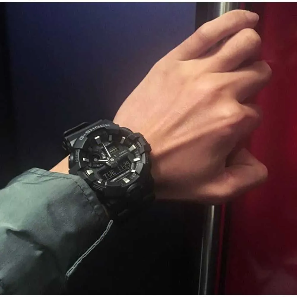 CASIO G-SHOCK GA-700-1BDR DIGITAL QUARTZ BLACK RESIN MEN'S WATCH