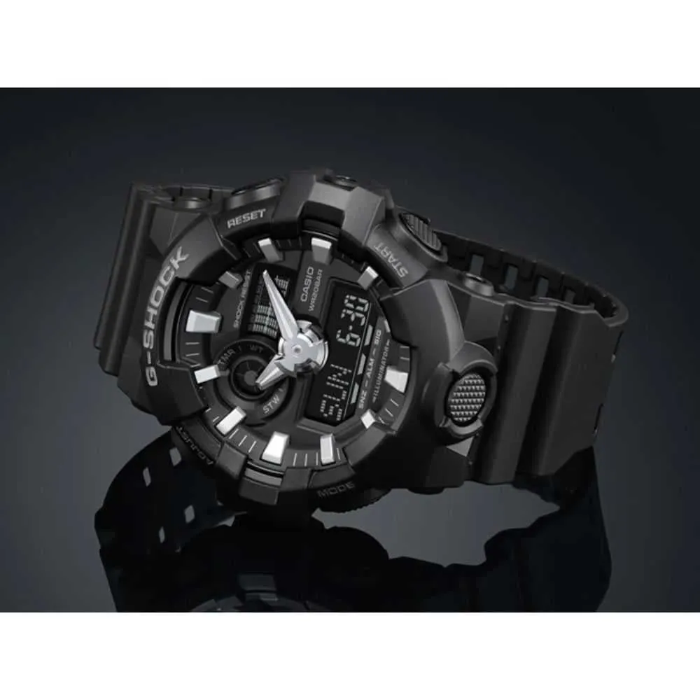 CASIO G-SHOCK GA-700-1BDR DIGITAL QUARTZ BLACK RESIN MEN'S WATCH