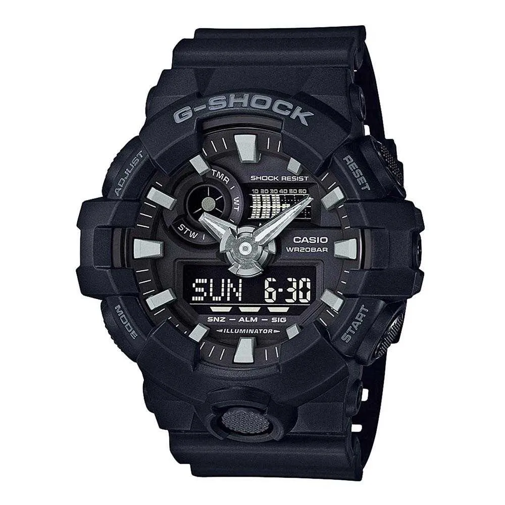 CASIO G-SHOCK GA-700-1BDR DIGITAL QUARTZ BLACK RESIN MEN'S WATCH