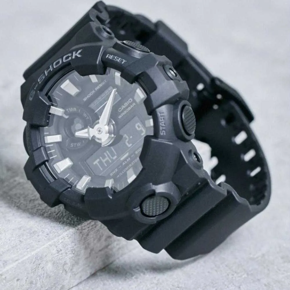 CASIO G-SHOCK GA-700-1BDR DIGITAL QUARTZ BLACK RESIN MEN'S WATCH
