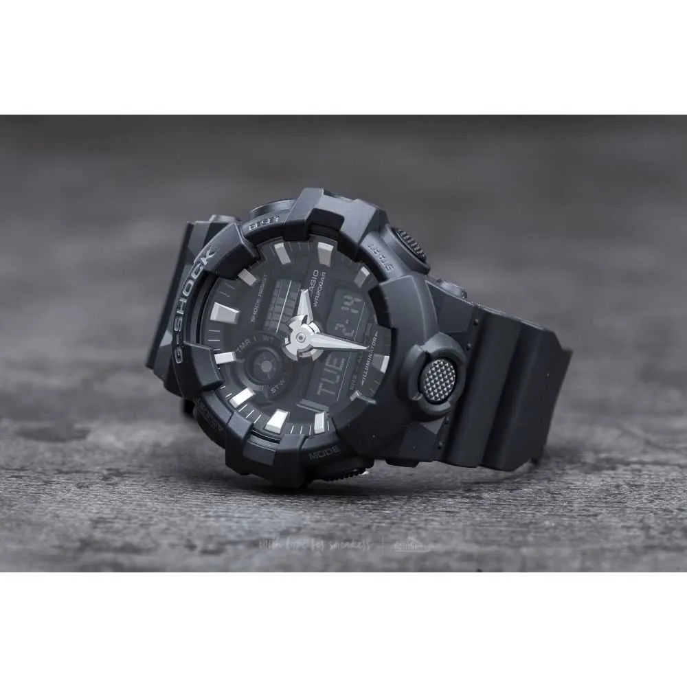 CASIO G-SHOCK GA-700-1BDR DIGITAL QUARTZ BLACK RESIN MEN'S WATCH