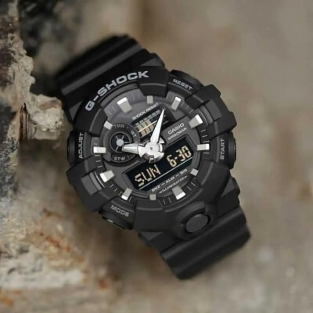 CASIO G-SHOCK GA-700-1BDR DIGITAL QUARTZ BLACK RESIN MEN'S WATCH