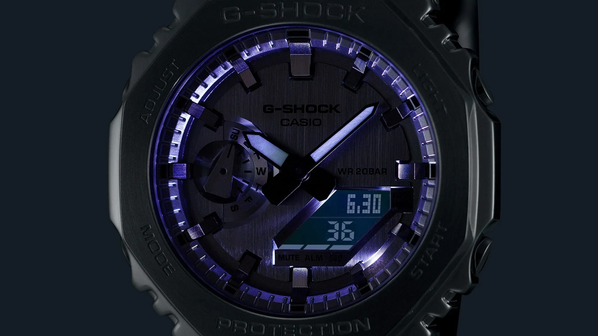 CASIO G-SHOCK GM-2100YM FINE METALLIC SERIES ANALOG-DIGITAL RESIN WATCH