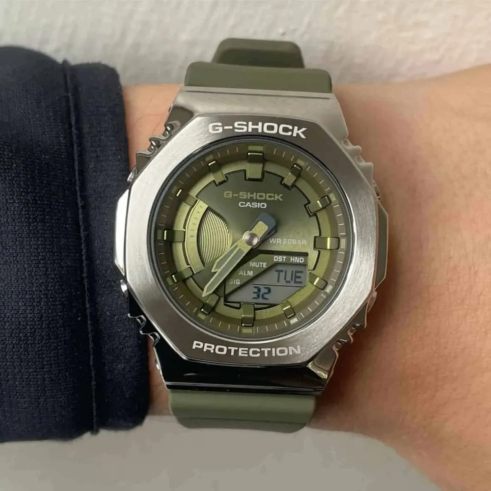 CASIO G-SHOCK GM-S2100-3ADR-P GREEN RESIN STRAP WOMEN WATCH
