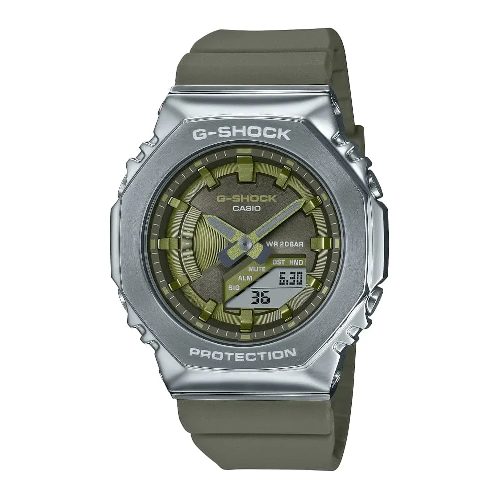 CASIO G-SHOCK GM-S2100-3ADR-P GREEN RESIN STRAP WOMEN WATCH