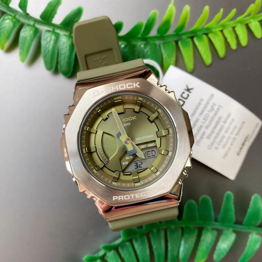 CASIO G-SHOCK GM-S2100-3ADR-P GREEN RESIN STRAP WOMEN WATCH