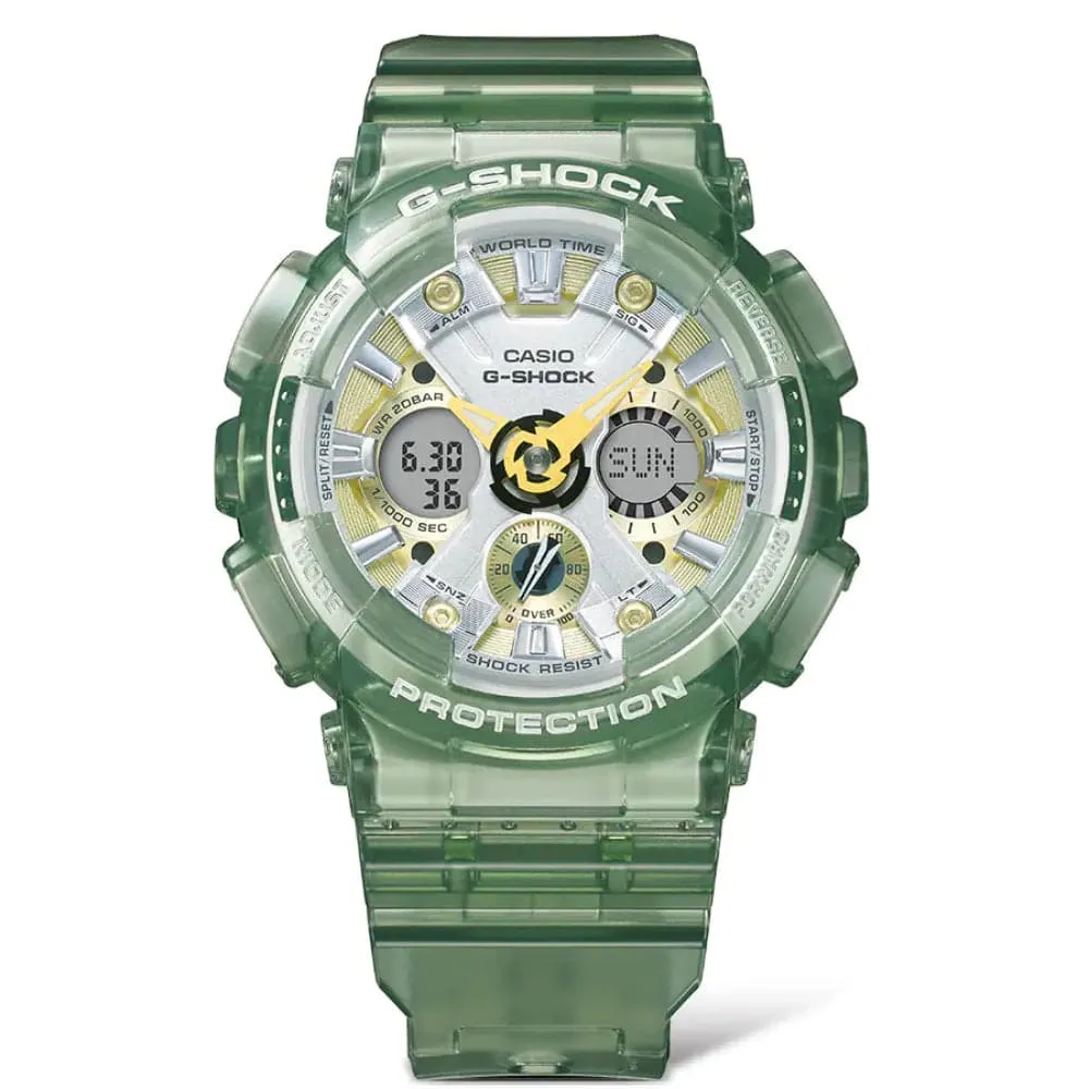 CASIO G-SHOCK GMA-S120GS-3A-P TRANSPARENT RESIN STRAP UNISEX WATCH