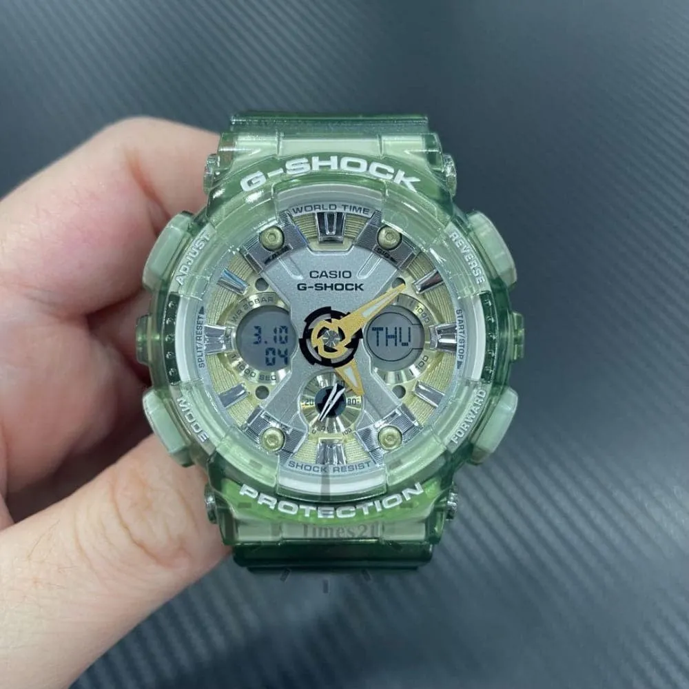 CASIO G-SHOCK GMA-S120GS-3A-P TRANSPARENT RESIN STRAP UNISEX WATCH