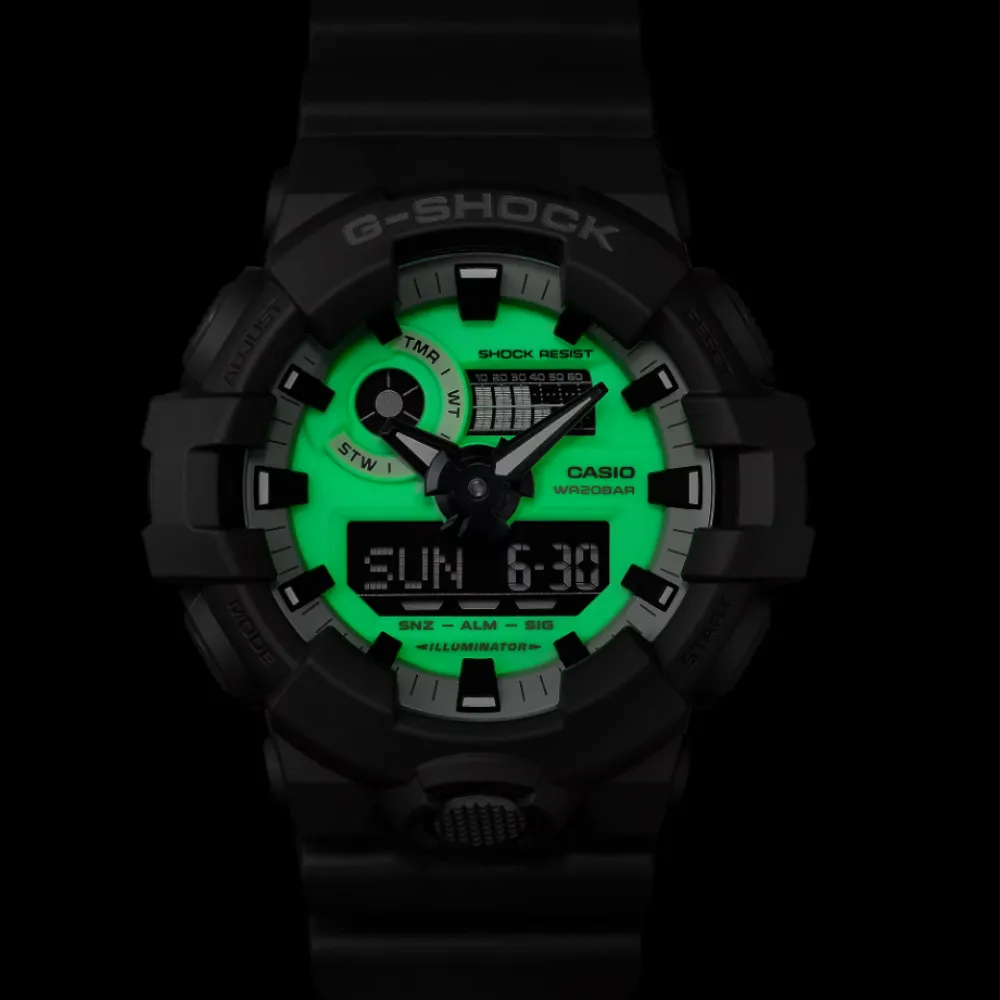 Casio G-Shock Gray Resin Strap Men Watch GA-700HD-8ADR