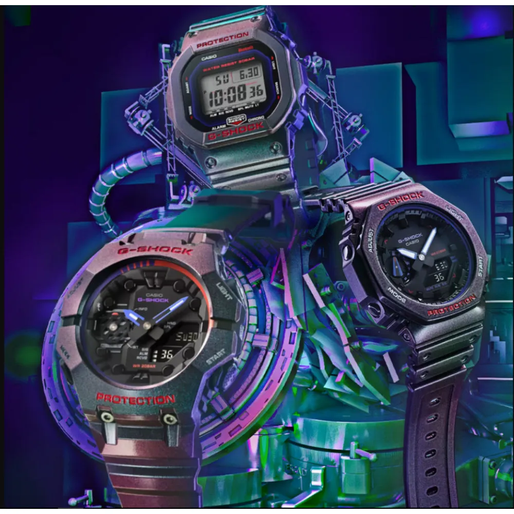 Casio G-Shock Purple Resin Strap Men Watch GA-2100AH-6ADR-P