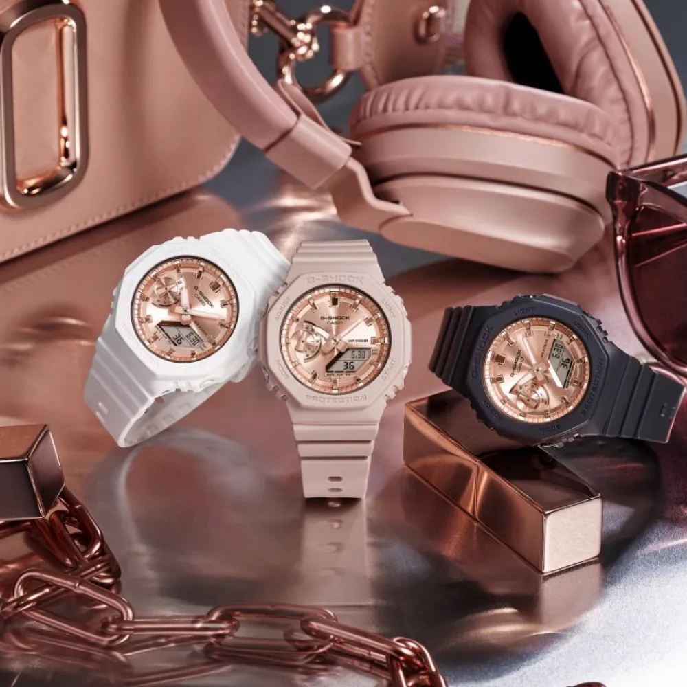 Casio G-Shock Rose Gold Dial Resin Strap Women Watch GMA-S2100MD-1ADR-P