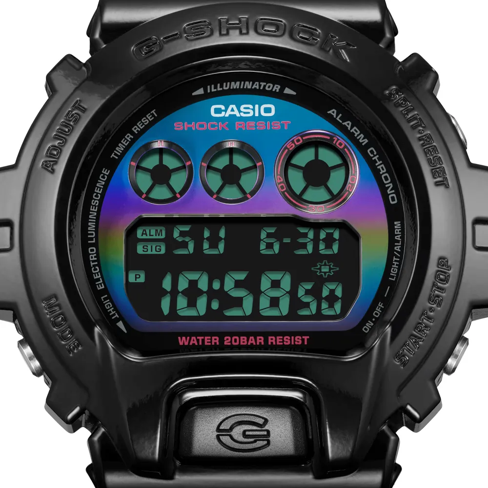 Casio G-Shock Virtual Rainbow Black Resin Strap Men's Watch DW-6900RGB-1DR-P