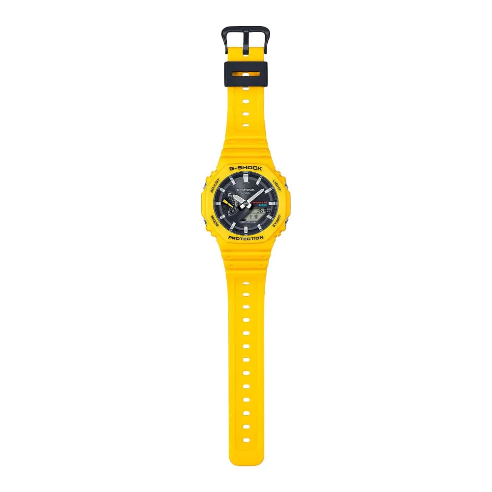 Casio G-Shock Yellow Resin Strap Men Watch GA-B2100C-9ADR-P