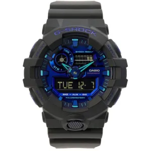 Casio Men's Ana Digi Watch - G-Shock Virtual Blue Series Black Strap | GA700VB-1A