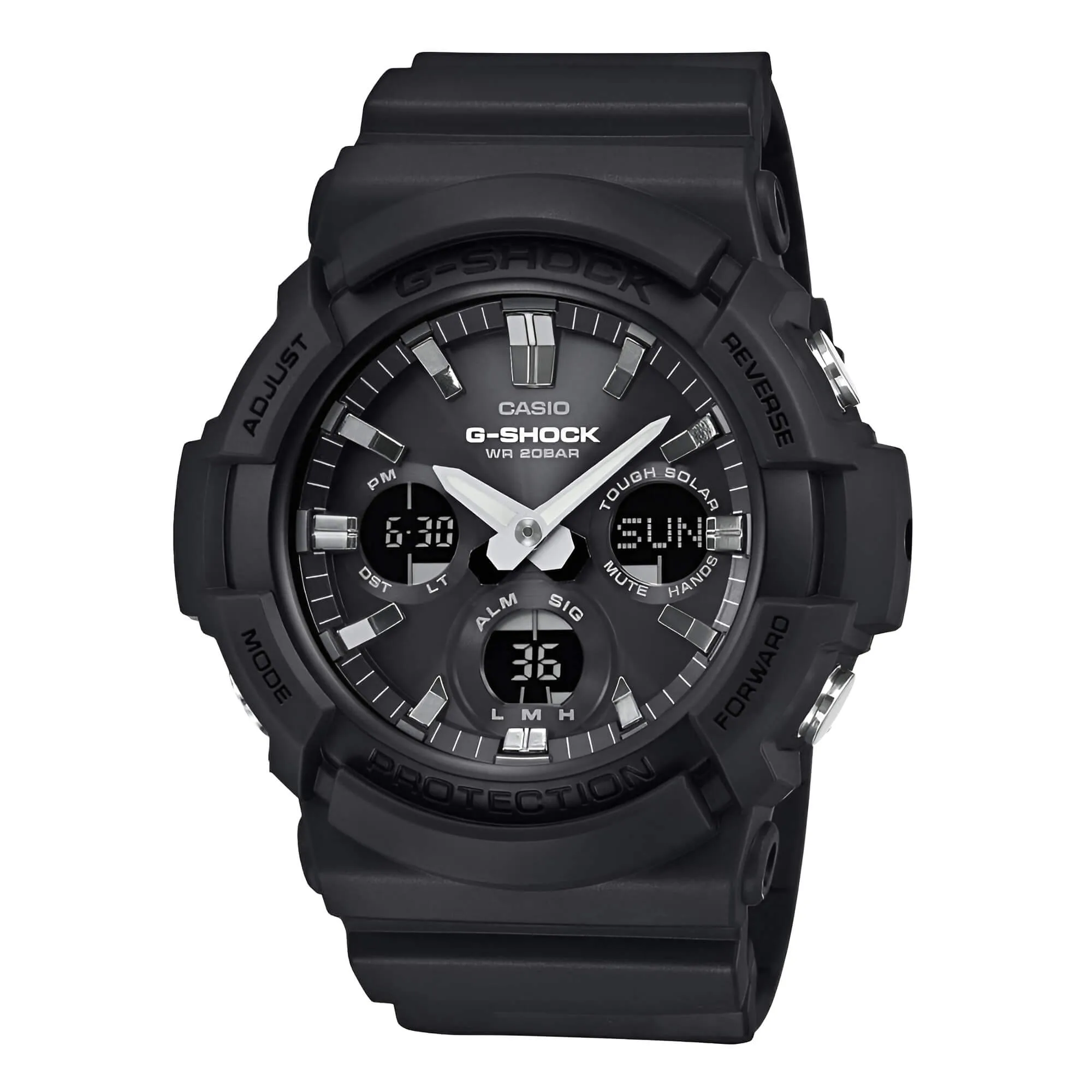 Casio Men's Analog-Digital Watch - G-Shock Tough Solar Black Dial | GAS100B-1A