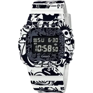 Casio Men's Digital Watch - G-Shock G-Universe Black and White Strap | DW-5600GU-7CR