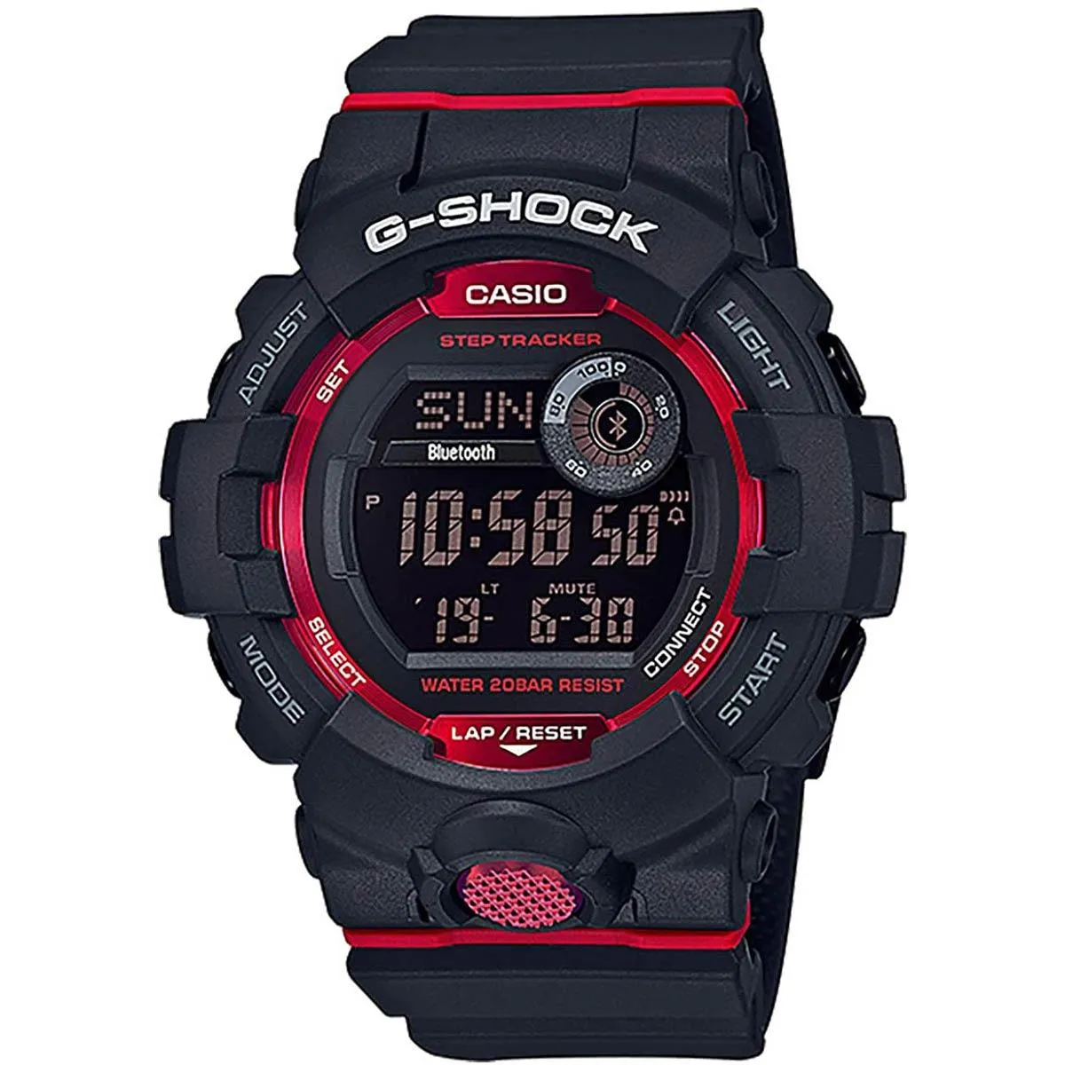 Casio Men's Digital Watch - G-Squad Dual Time Black Dial Resin Strap Quartz | GBD800-1