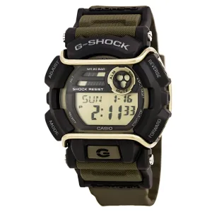Casio Men's G-Shock Digital Grey Dial Green Resin Strap World Time Dive Watch | GD400-9