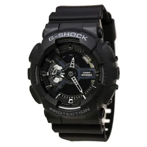 Casio Men's G-Shock Extra Large World Time Ana-Digi Black Dial Alarm Black Resin Band Watch | GA110-1B