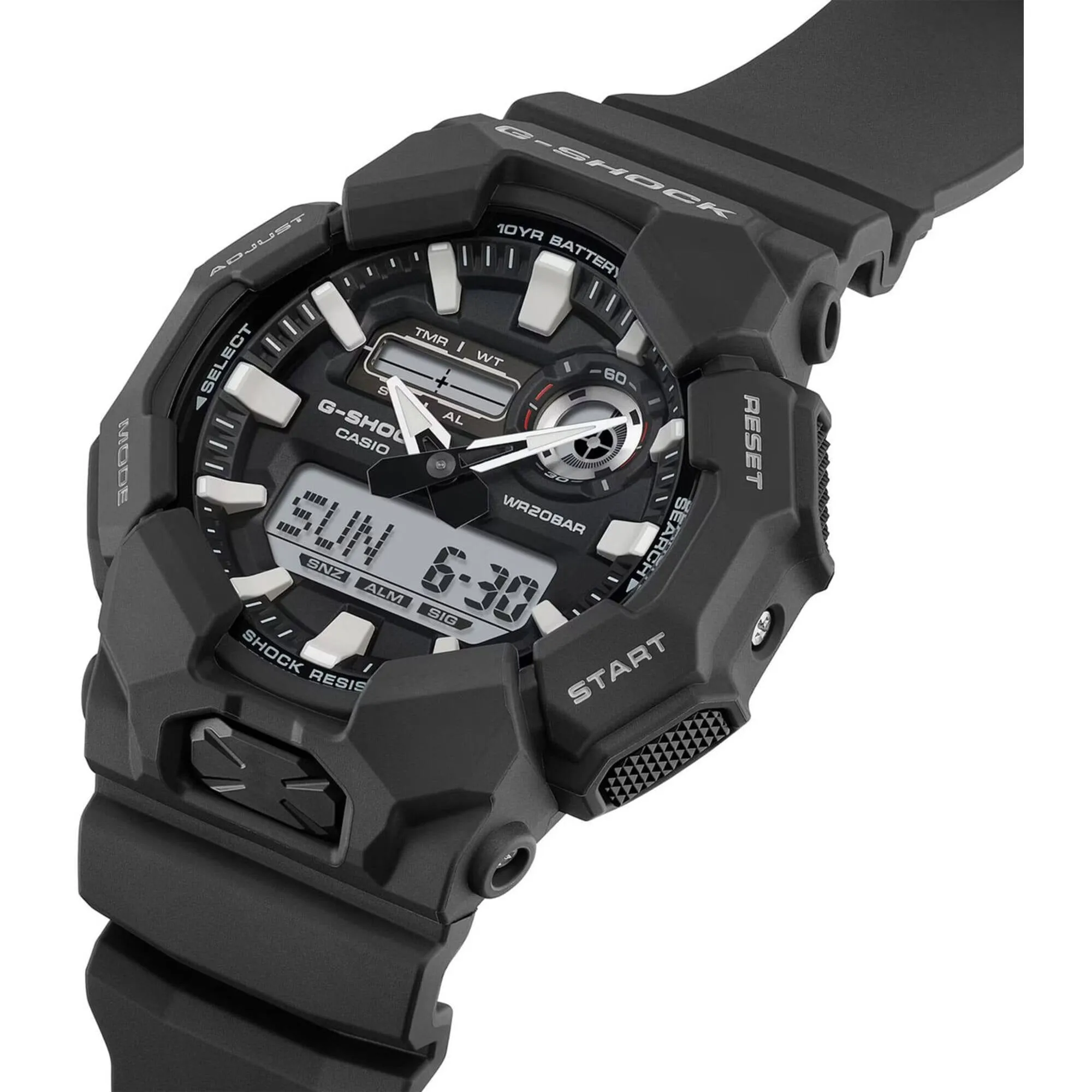 Casio Men's Watch G-Shock Black and Grey Analog-Digital Dial Strap GA010-1A