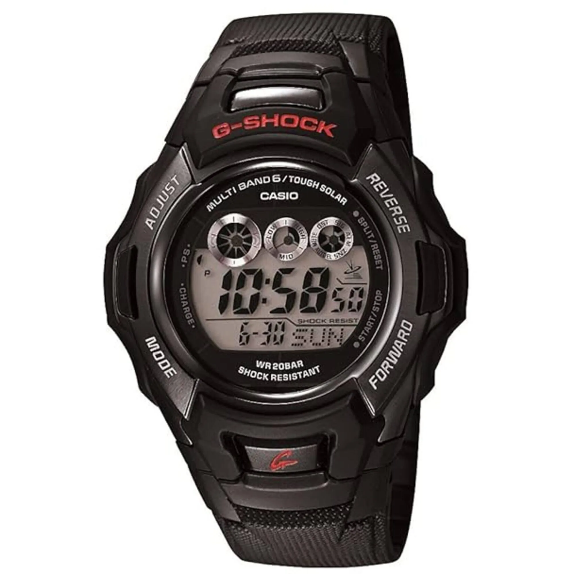 Casio Men's Watch - G-Shock Black and Grey Digital Dial Resin Strap Alarm | GWM530A-1