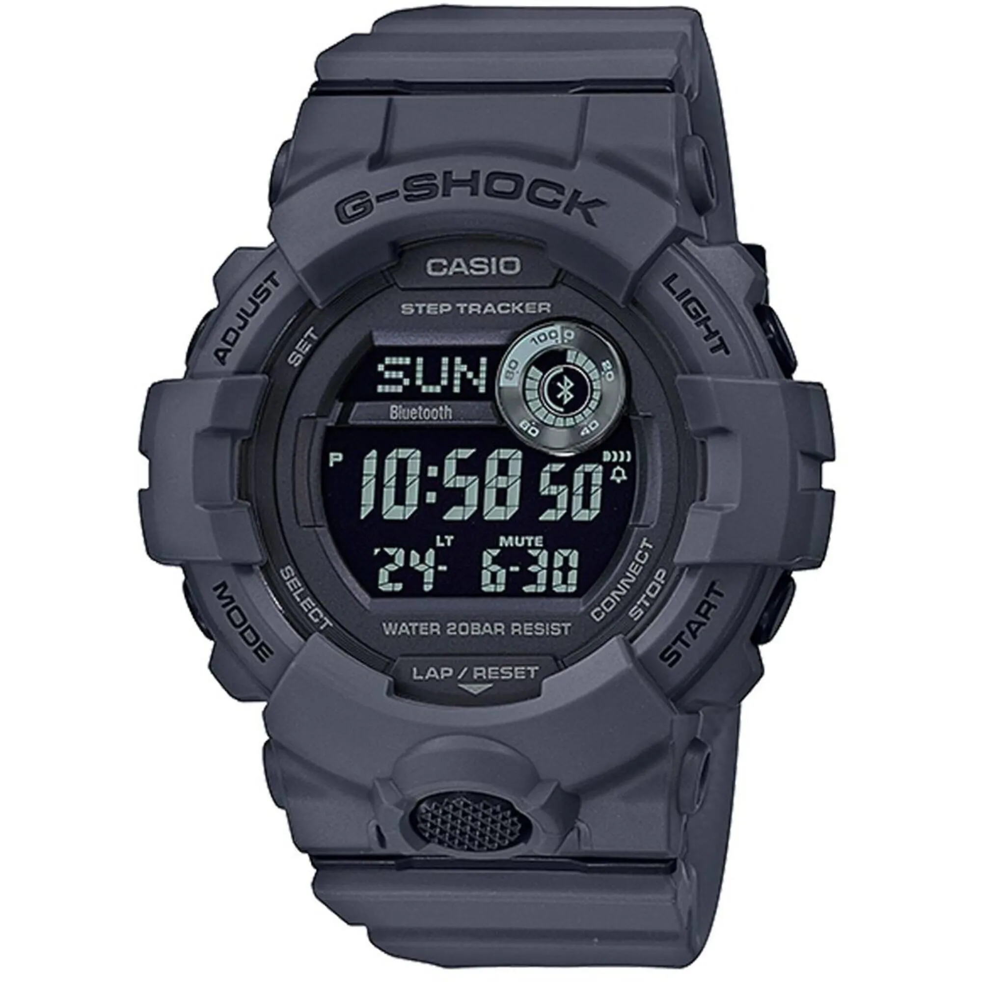 Casio Men's Watch - G-Shock G-Squad Grey Digital Dial Resin Strap | GBD-800UC-8CR