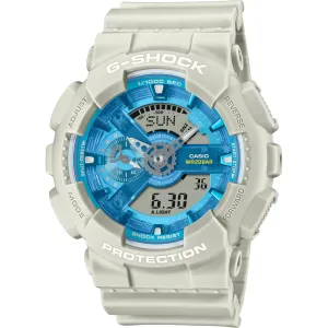 Casio Men's Watch G-Shock World Time Blue and Grey Ana-Digi Dial GA-110AS-5ACR